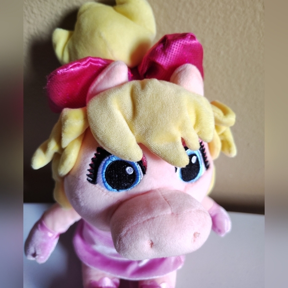 Disney Muppet Babies Miss Piggy 14" Plush Toy Doll Pink Dress Collectible - Picture 2 of 6
